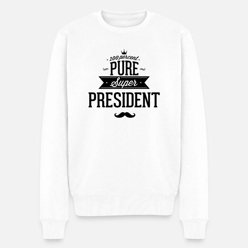 100 % super président - Pull Premium bio Homme - blanc