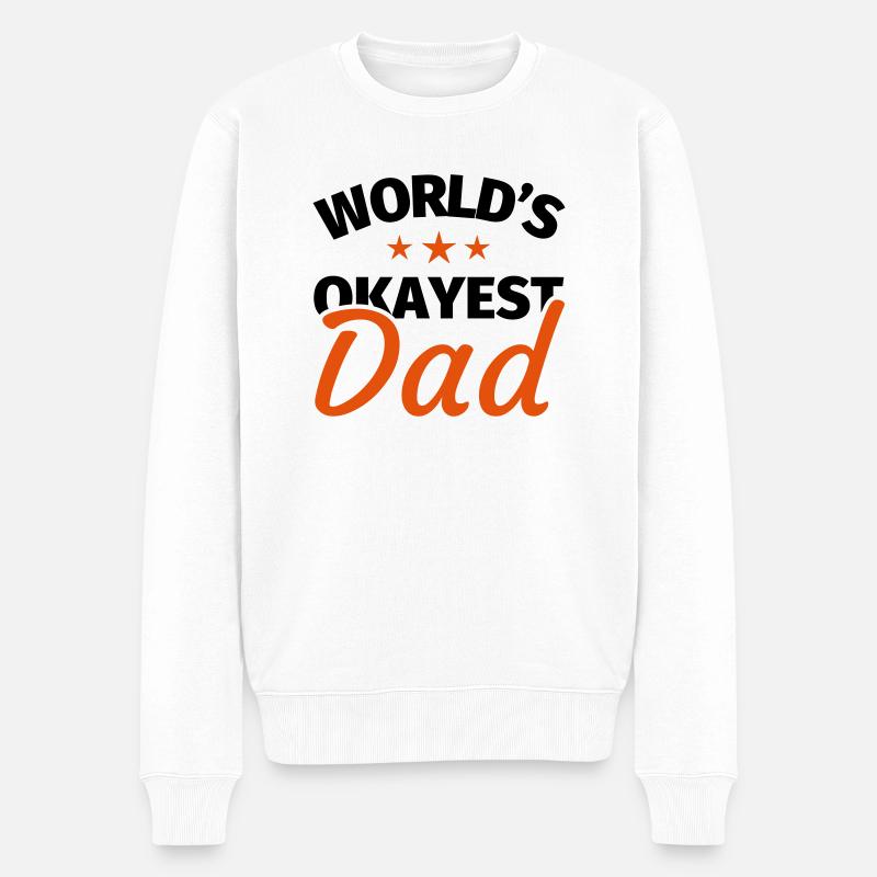 Vater Geschenk - Männer Premium Bio Pullover - Weiß