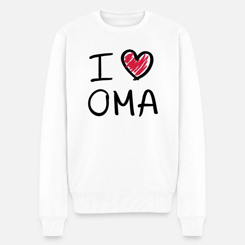 I Love GrandMa - Pull Premium bio Homme - blanc