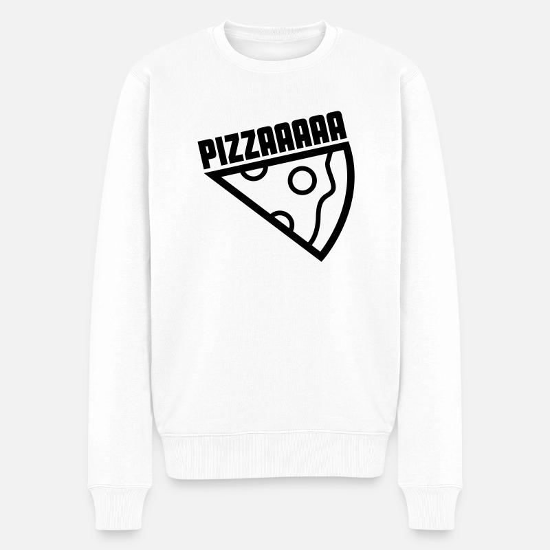 pizzaaaa - Pull Premium bio Homme - blanc