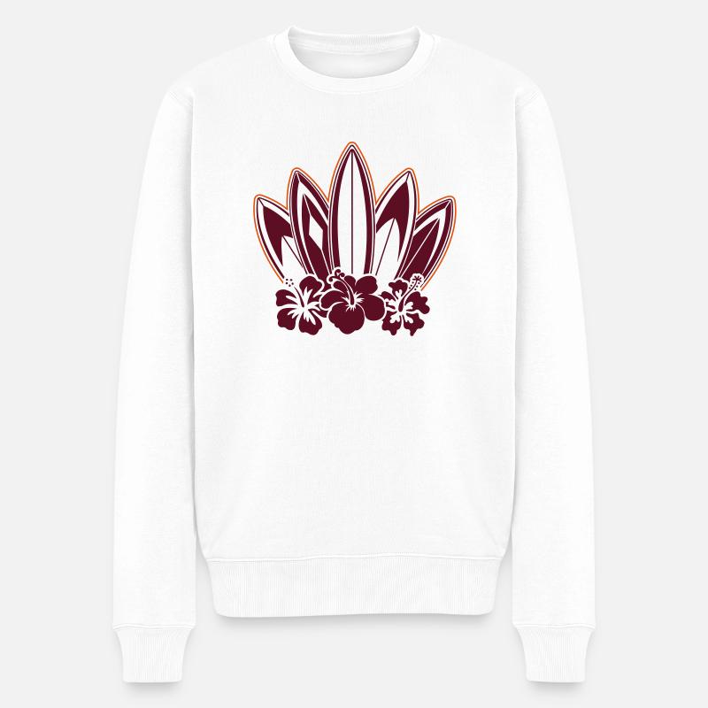 Surfboards - Männer Premium Bio Pullover - Weiß