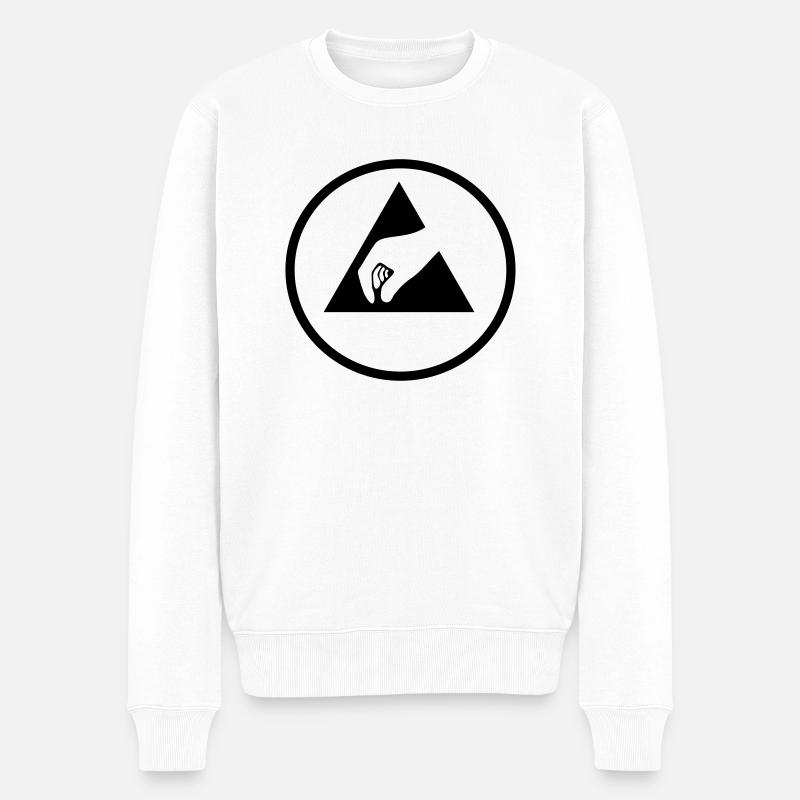 ESD protégé 1C - Pull Premium bio Homme - blanc