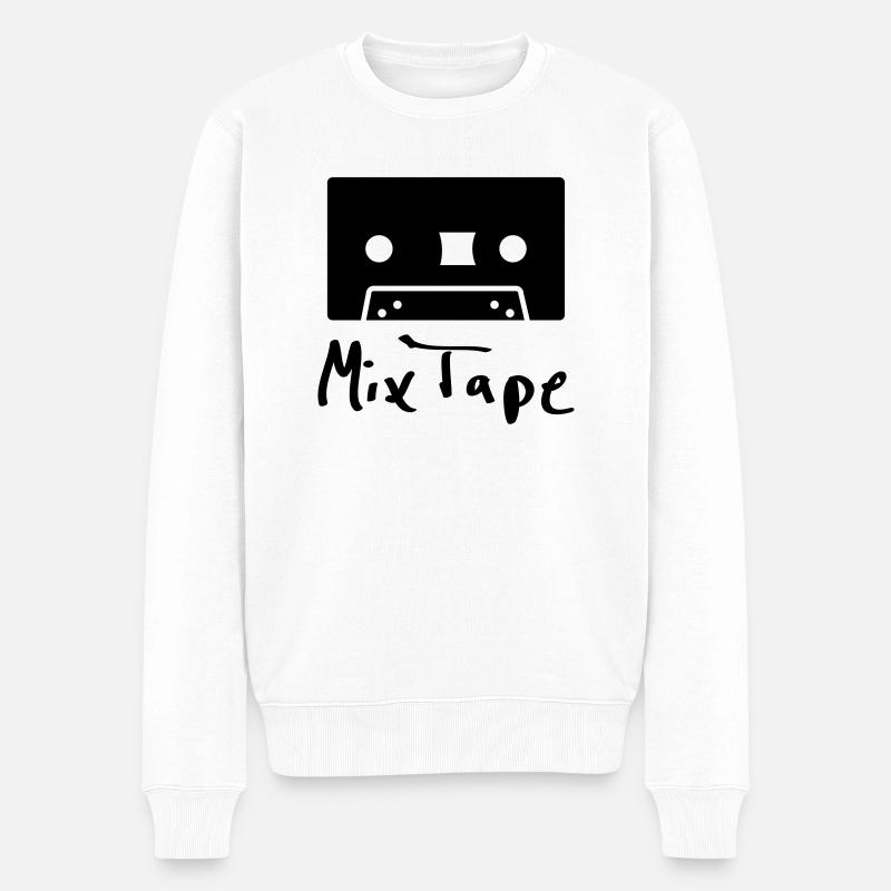 mix tape - Männer Premium Bio Pullover - Weiß