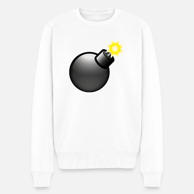 Smiley Bomb - Pull Premium bio Homme - blanc