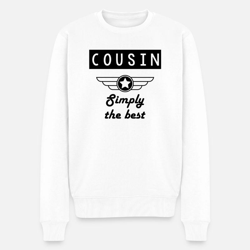 Oncle / Tante / Cousin / Cousine - Pull Premium bio Homme - blanc