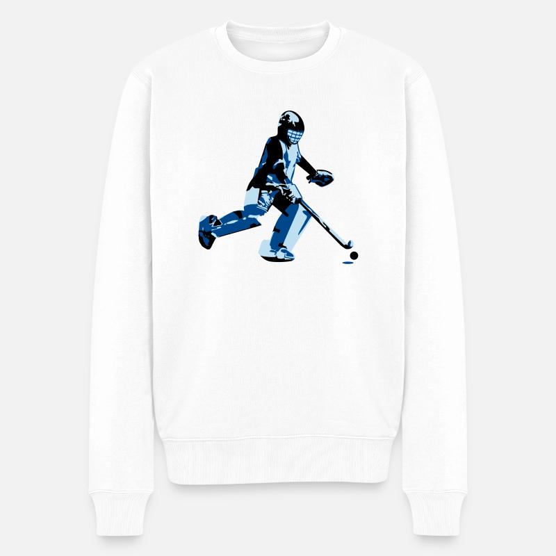 Gardien de but de hockey - Pull Premium bio Homme - blanc