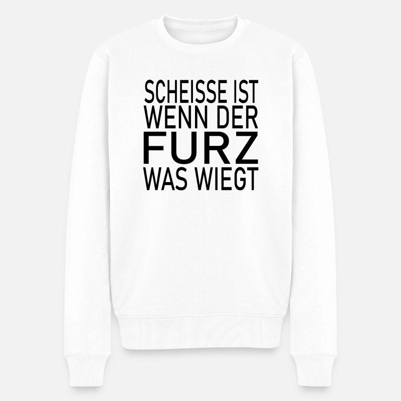 Fun Spaß Lustige - Männer Premium Bio Pullover - Weiß
