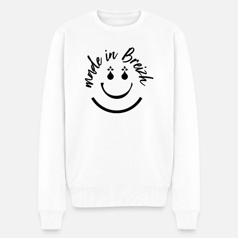 hergestellt in Breizh - Männer Premium Bio Pullover - Weiß