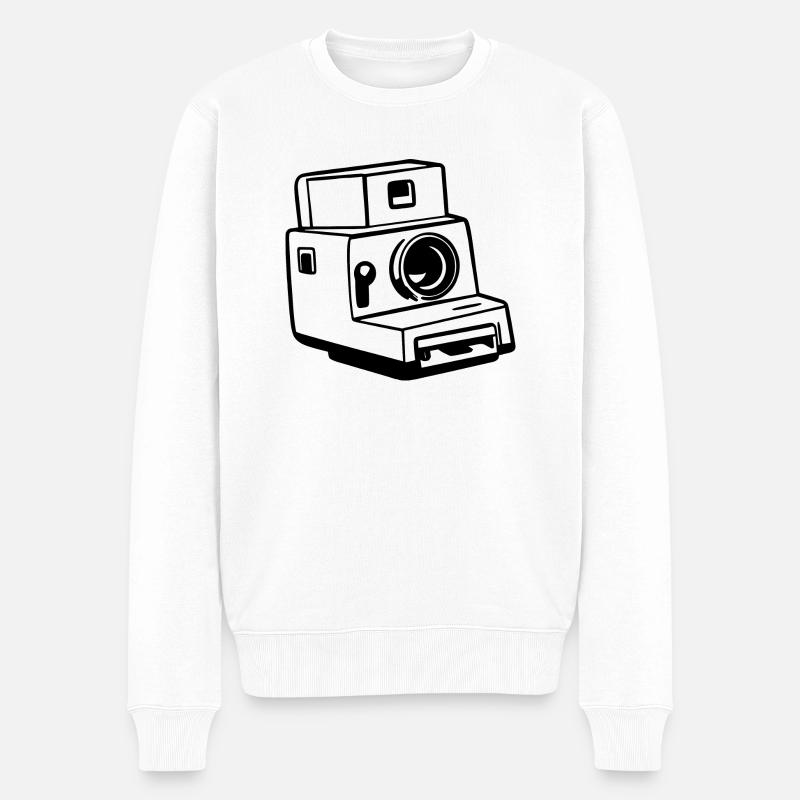Kamera, Vintage Kamera, , Alte Kamera, Old - Männer Premium Bio Pullover - Weiß