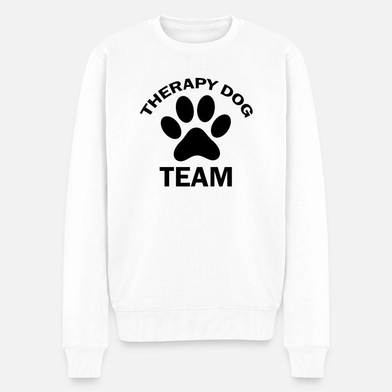 Dog Hund - Männer Premium Bio Pullover - Weiß