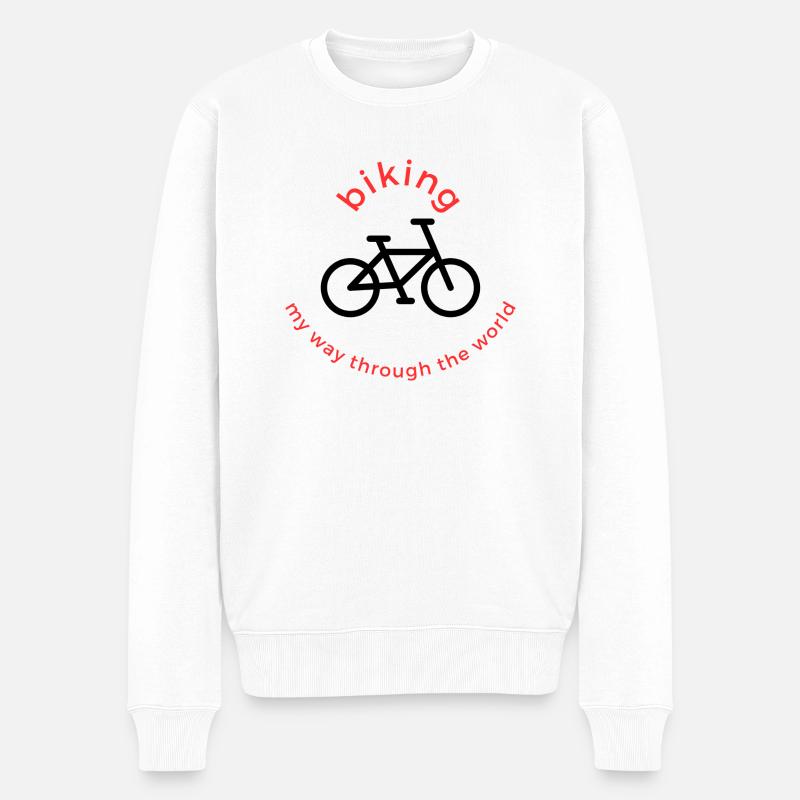 Biking - Männer Premium Bio Pullover - Weiß