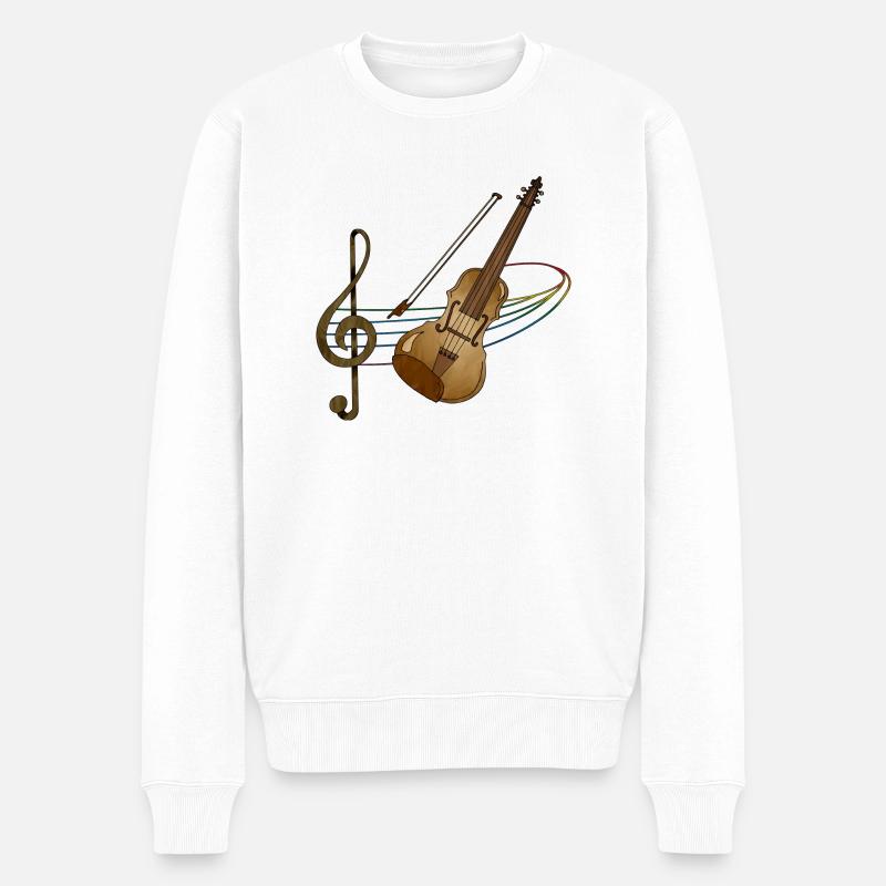 Violon - Pull Premium bio Homme - blanc