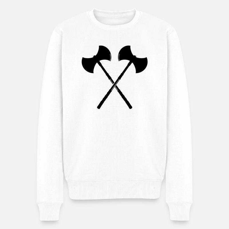 axt 2 - Männer Premium Bio Pullover - Weiß