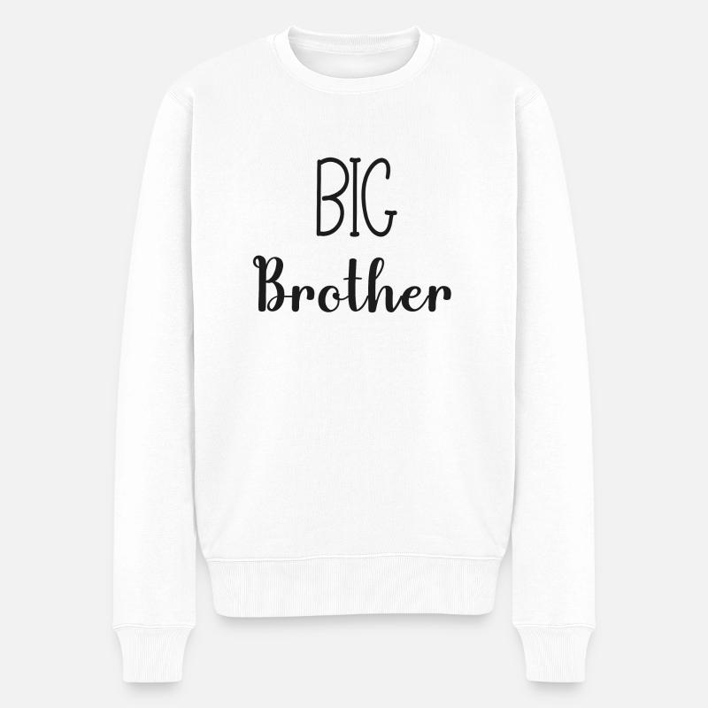 Großer Bruder - Großer Bruder - Männer Premium Bio Pullover - Weiß