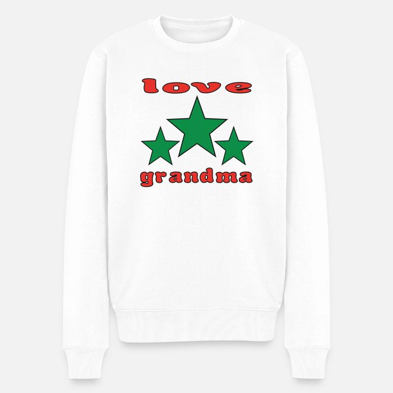 Liebe Oma - Männer Premium Bio Pullover - Weiß