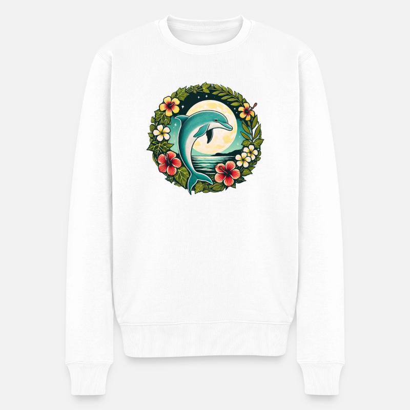 Dauphin - Pull Premium bio Homme - blanc