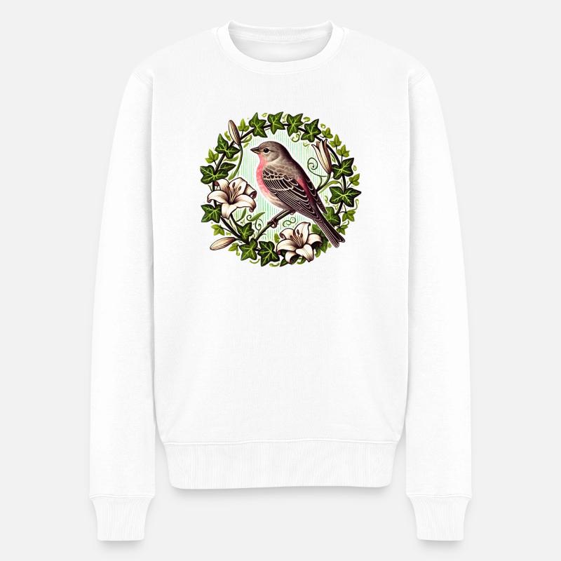 Hausfink - Männer Premium Bio Pullover - Weiß