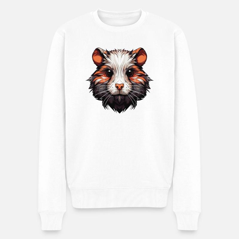 Hamster Tier - Männer Premium Bio Pullover - Weiß
