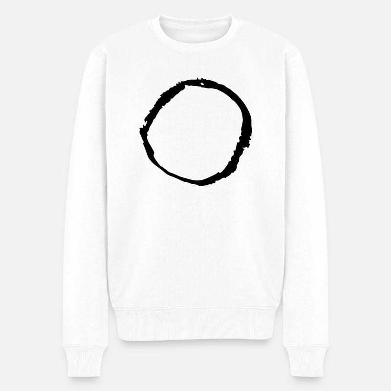 kreis - Männer Premium Bio Pullover - Weiß