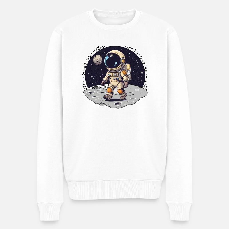 Astronaute en formation - Pull Premium bio Homme - blanc