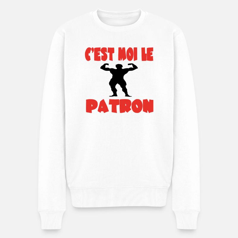 C'est moi le patron - Pull Premium bio Homme - blanc