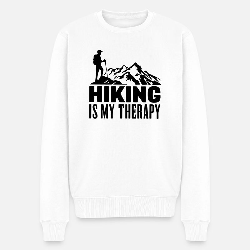 la randonnée est ma thérapie - Pull Premium bio Homme - blanc