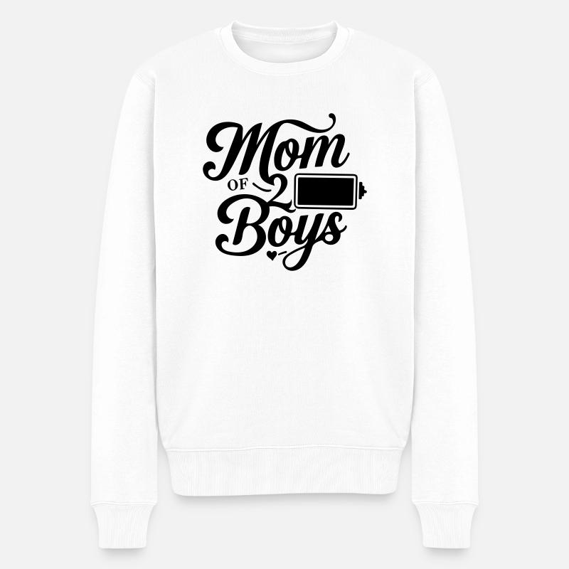 Maman de 2 garçons - Pull Premium bio Homme - blanc
