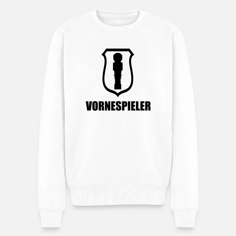 front player - Men's Premium Organic Jumper - white