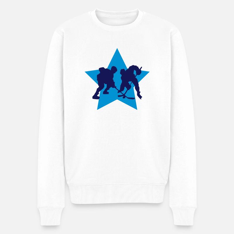 hockey sur glace - Pull Premium bio Homme - blanc