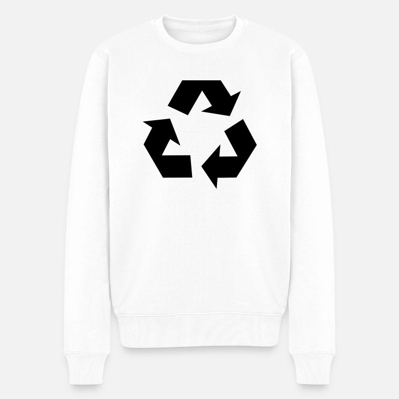 recycle environment - Pull Premium bio Homme - blanc