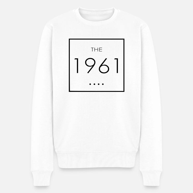 the 1961 Rahmen - Männer Premium Bio Pullover - Weiß