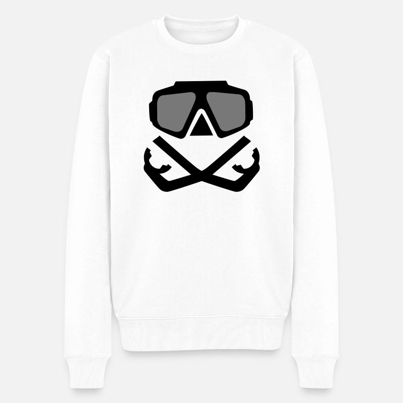 tauchen - Männer Premium Bio Pullover - Weiß
