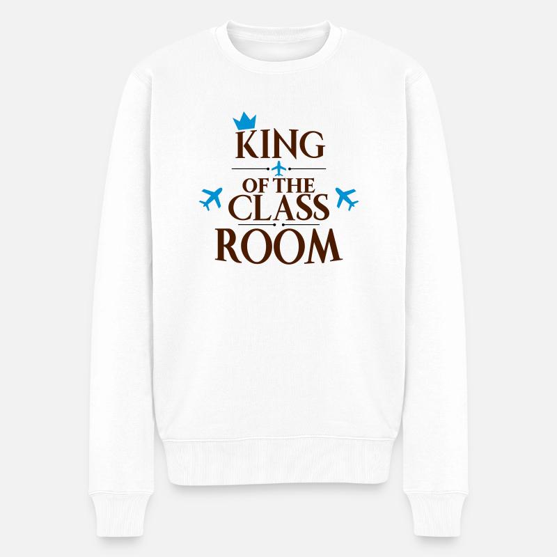 école - Pull Premium bio Homme - blanc