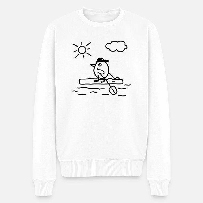 Aviron au soleil - Un - Pull Premium bio Homme - blanc