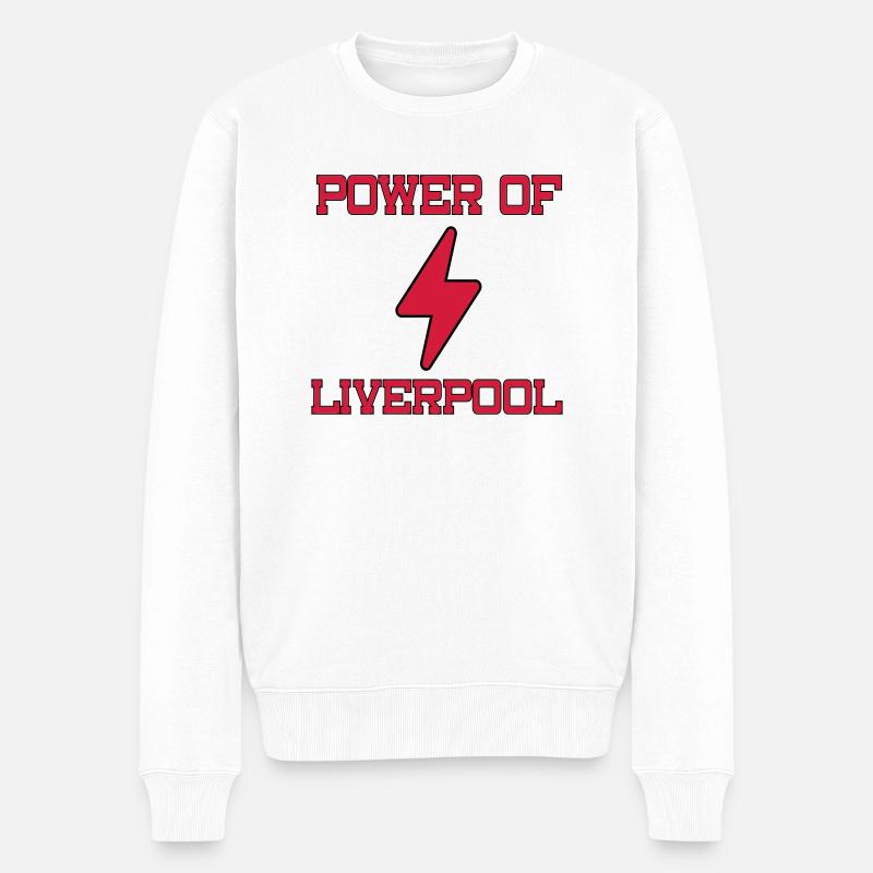 Power of LIVERPOOL - Männer Premium Bio Pullover - Weiß