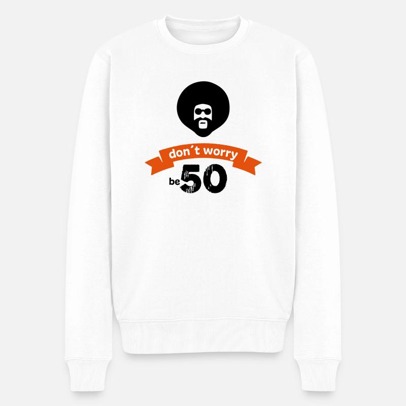 50 - Männer Premium Bio Pullover - Weiß