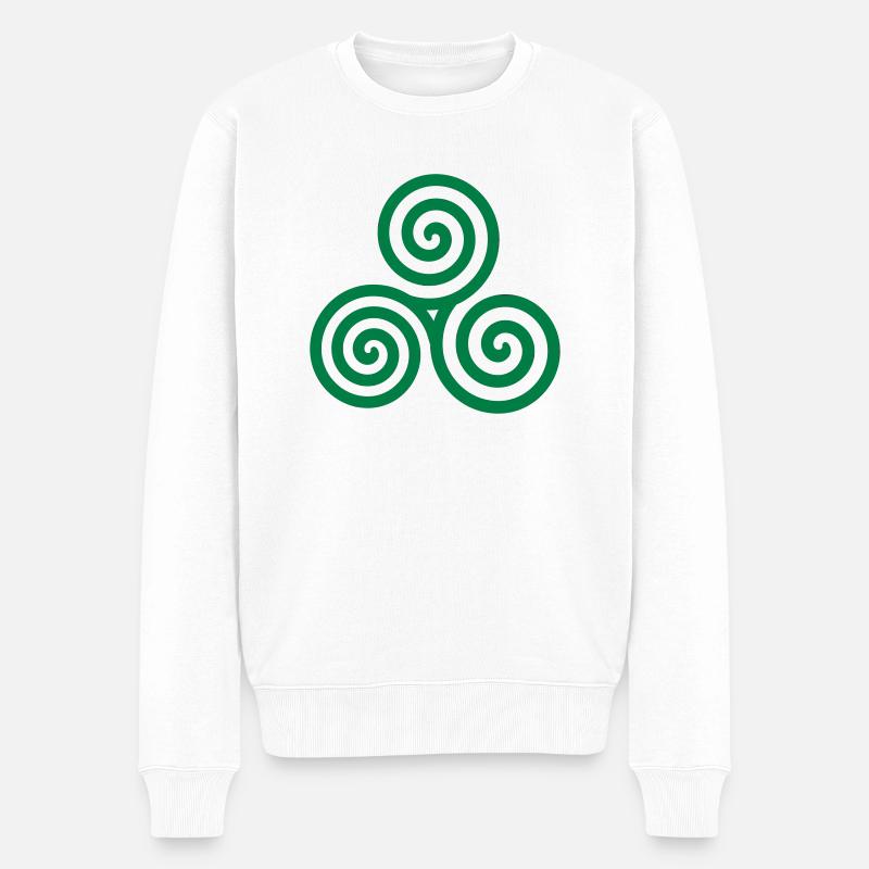 Celtic spiral - Pull Premium bio Homme - blanc