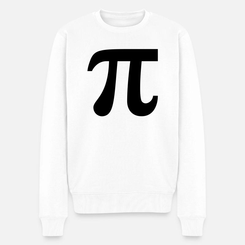 π / ∏ / Pi / Kreiszahl (Mathe / Geometrie) - Männer Premium Bio Pullover - Weiß
