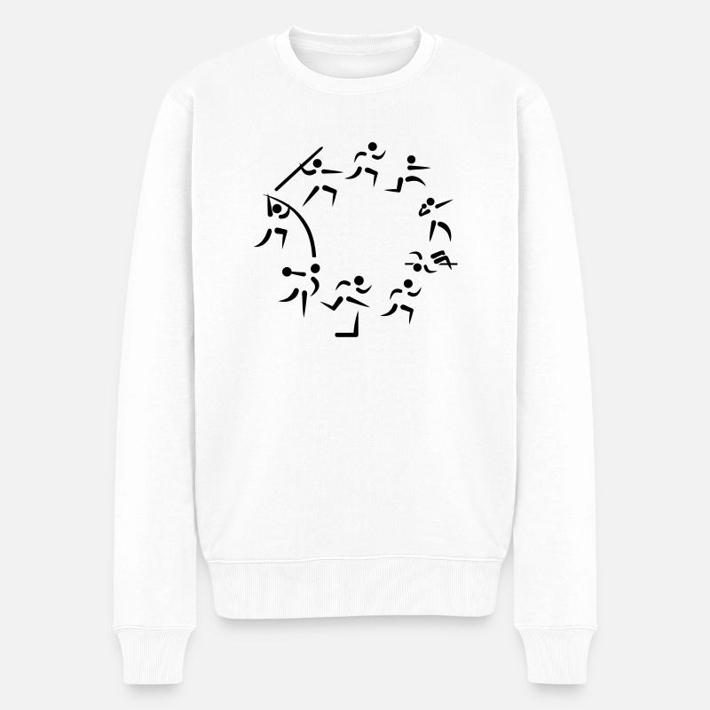Zehnkampf - Männer Premium Bio Pullover - Weiß