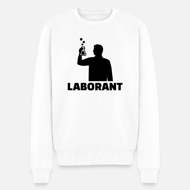 Laborant - Männer Premium Bio Pullover - Weiß