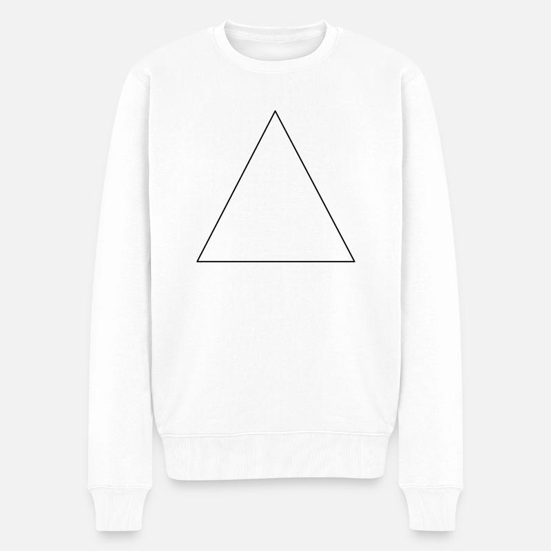 Simples Dreieck, minimalistische, Geschenkidee - Männer Premium Bio Pullover - Weiß