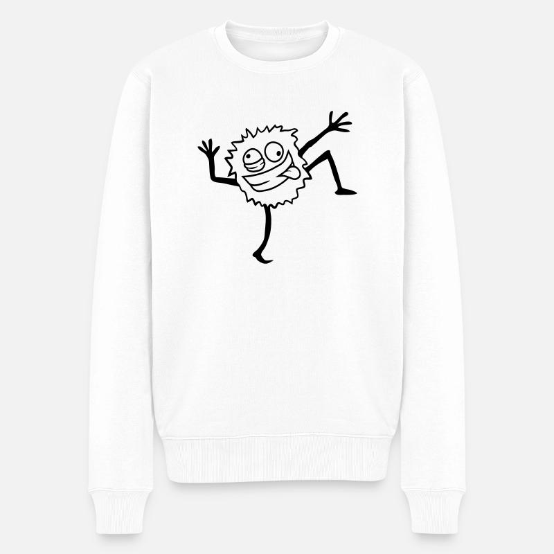 Monstre dansant fou - Pull Premium bio Homme - blanc