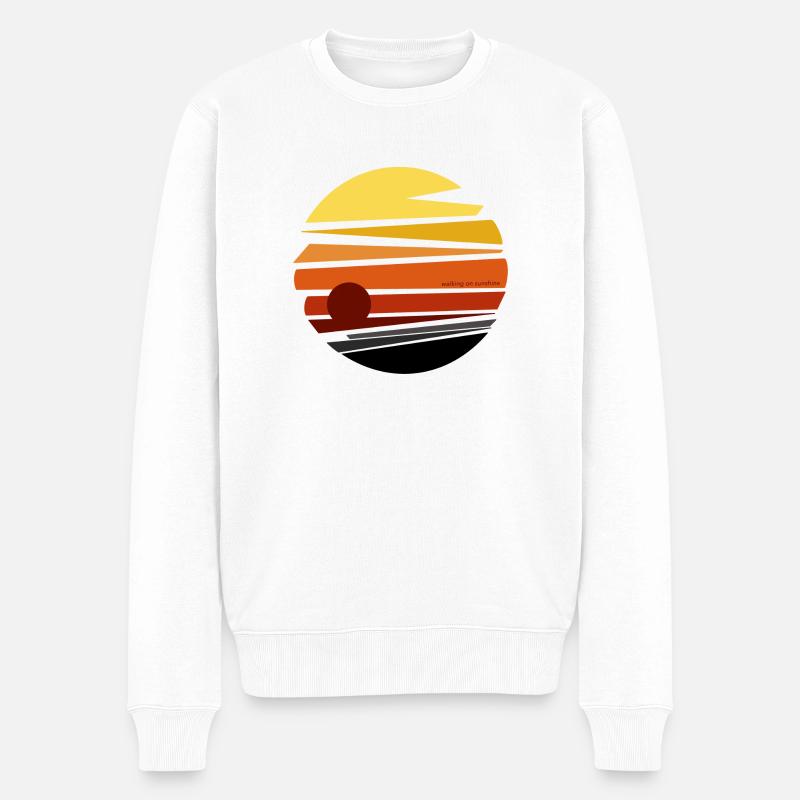 walking on sunshine - Männer Premium Bio Pullover - Weiß