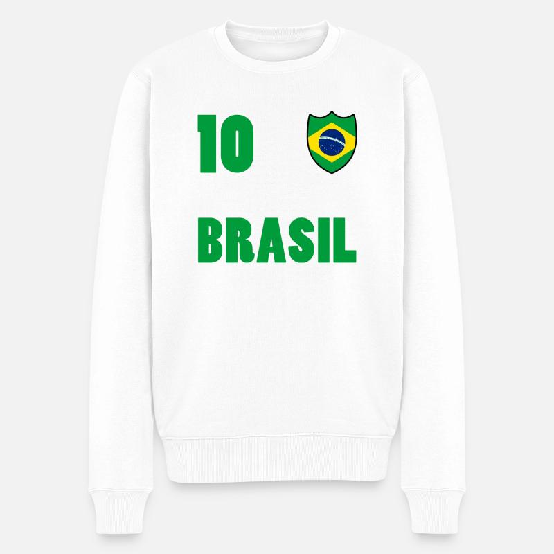 Maillot brésil 10 - Pull Premium bio Homme - blanc