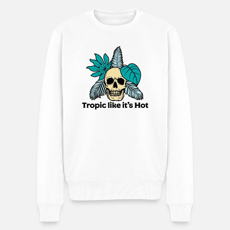 Tropique comme s’il faisait chaud - Pull Premium bio Homme - blanc