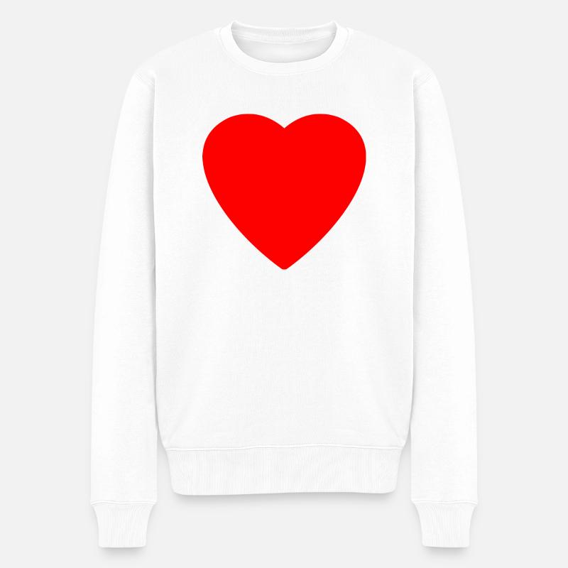 Zeig liebe - Männer Premium Bio Pullover - Weiß