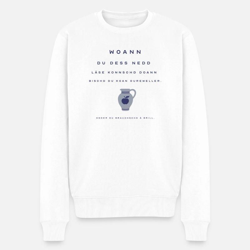Oureweller - Männer Premium Bio Pullover - Weiß