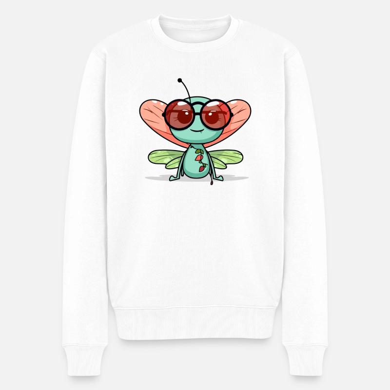 Meli la libellule - Pull Premium bio Homme - blanc