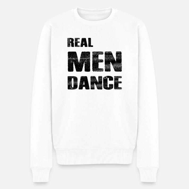 Dancing Dance Music - Männer Premium Bio Pullover - Weiß
