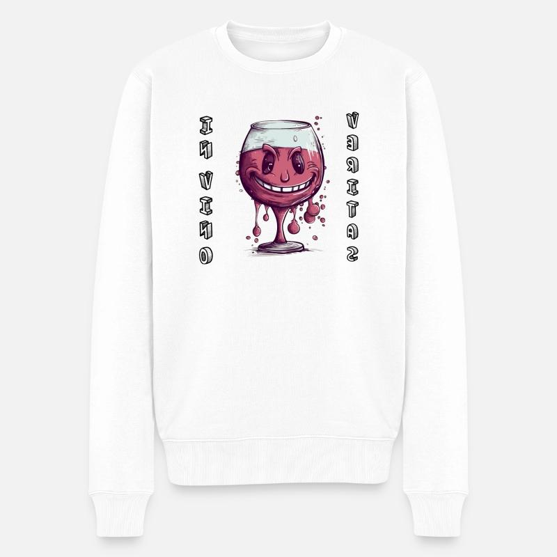 In vino veritas - Männer Premium Bio Pullover - Weiß